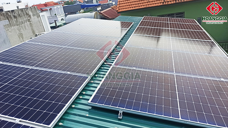 Lắp đặt điện mặt trời hòa lưới 5kw trên mái tôn cho hộ gia đình tại Hải Phòng
