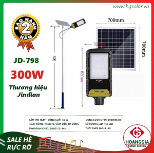 Đèn đường năng lượng mặt trời 300W JD-798