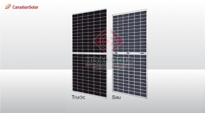 Tấm pin năng lượng mặt trời hai mặt kính Canadian Solar 440W