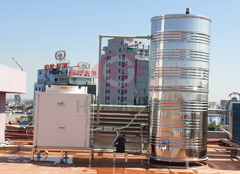 Lắp đặt máy bơm nhiệt Heatpump cho khách sạn Thế Kỷ tại Hải Phòng