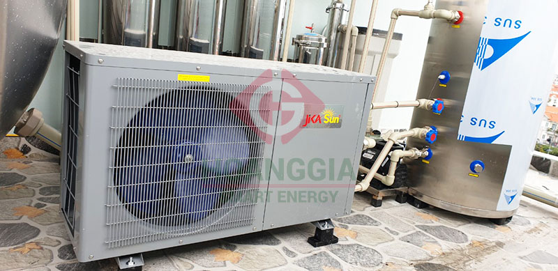 Lắp đặt hệ thống nước nóng trung tâm heatpump cho khách sạn tại Hải Phòng