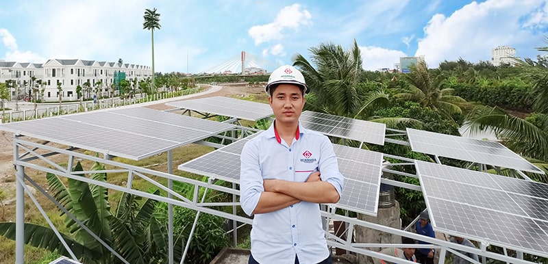 Hệ thống điện mặt trời độc lập cho đầm nuôi tôm tại Hải Phòng