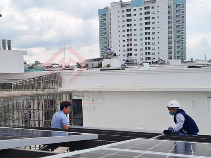 Lắp đặt điện mặt trời hoà lưới bám tải tại Hải Phòng công suất 10kW