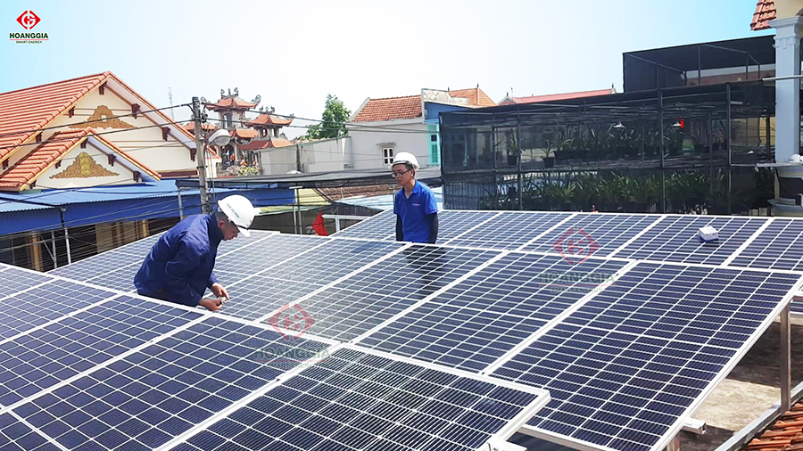 Lắp đặt điện mặt trời hybrid 7,8kw cho vườn lan tại huyện Thủy Nguyên, Hải Phòng