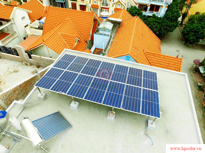 Hệ thống điện mặt trời hòa lưới 5kw cho hộ gia đình tại Quận Hồng Bàng, Hải Phòng